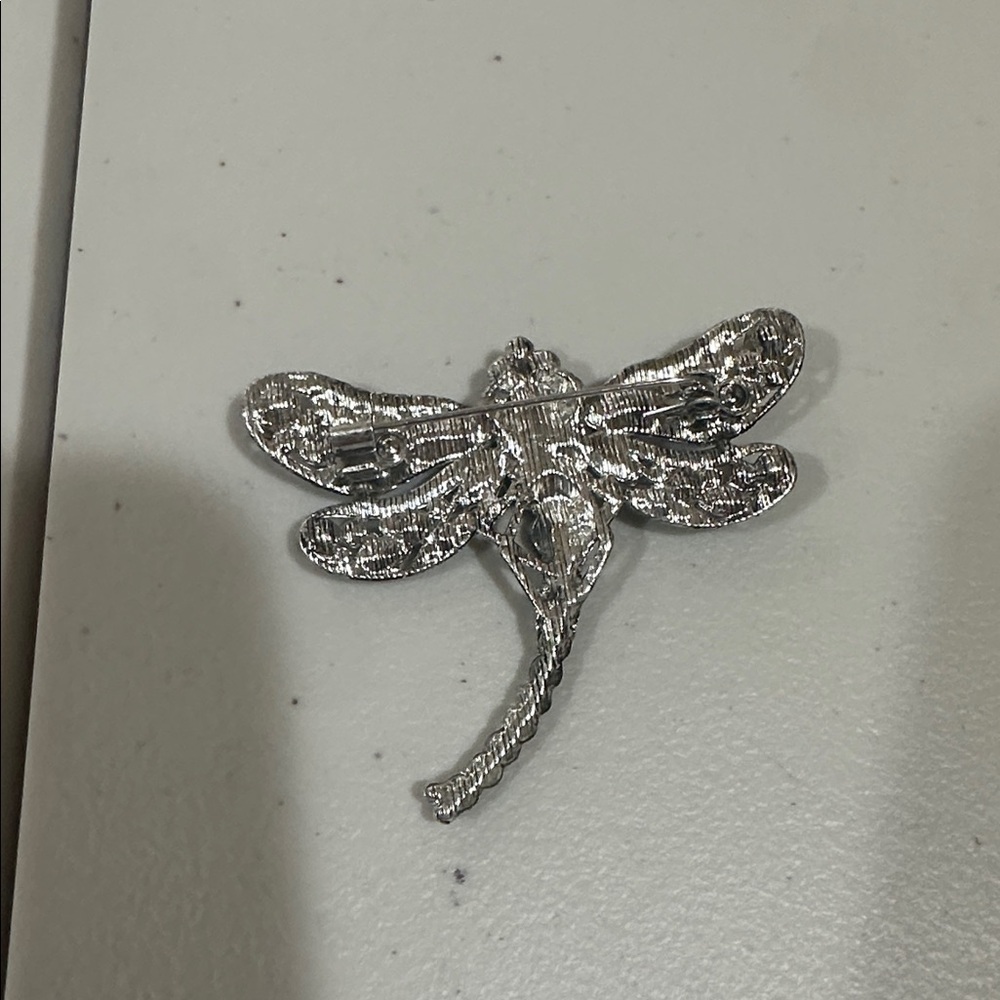 Emerald & Black Dragonfly Brooch Pin - Women JewelryNew - Picture 3 of 6